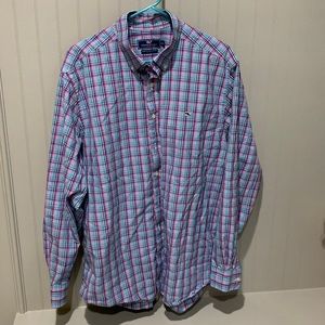 Vineyard vines men’s XL Slim fit whale shirt (plaid)